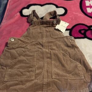 Brown Corduroy Kids Overalls